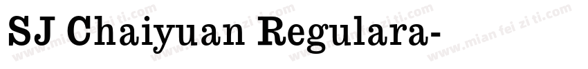 SJ Chaiyuan Regulara字体转换